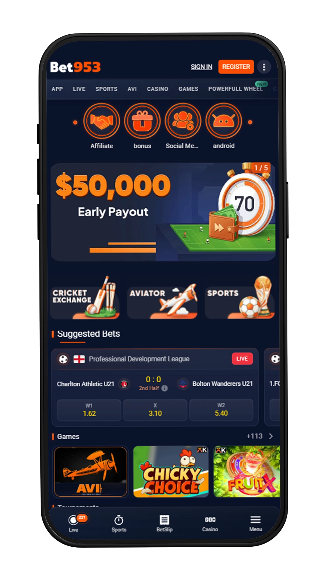 Bet953 Mobile App Preview
